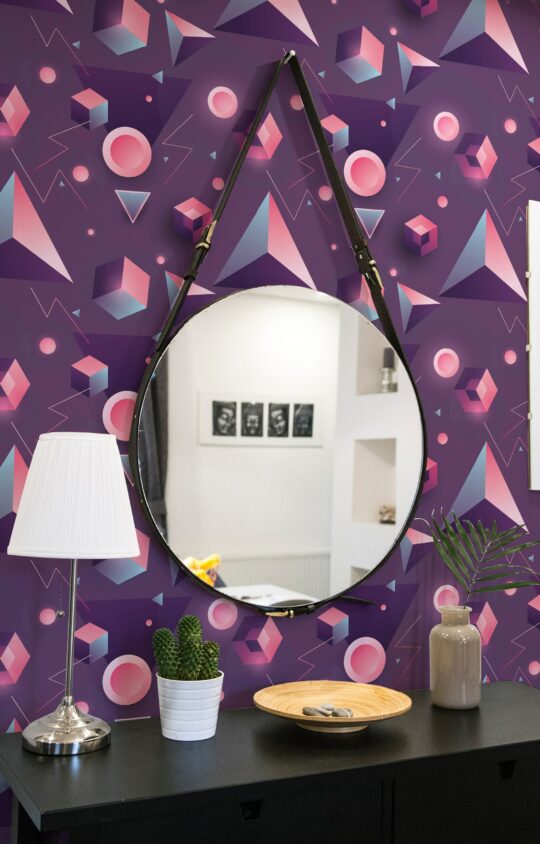 futuristic peel and stick wallpaper
