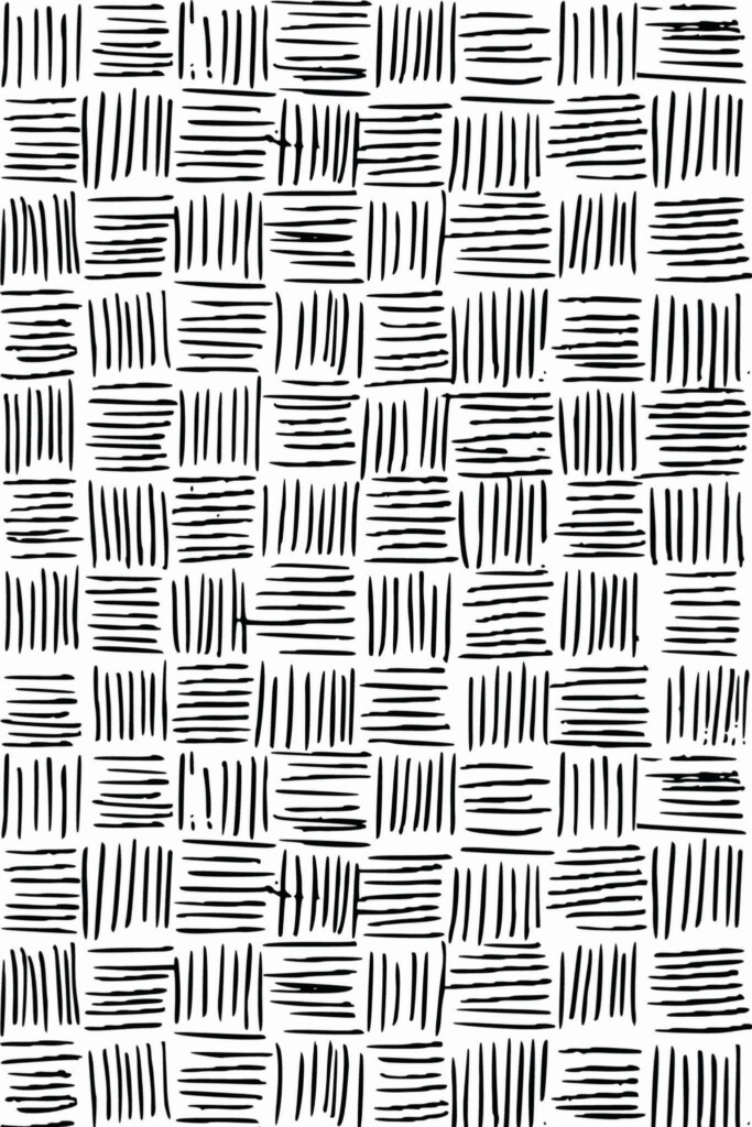 Pattern repeat of Basket weave brush stroke removable wallpaper design