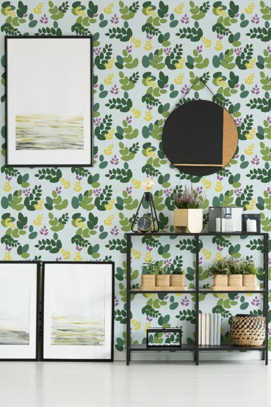 leaf peel and stick wallpaper
