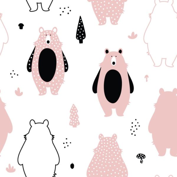 Grizzly bear removable wallpaper