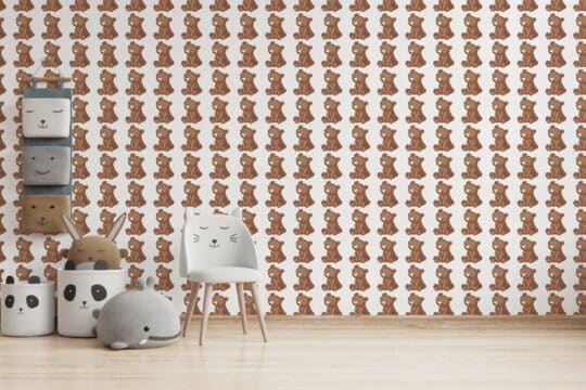 animal print brown traditional wallpaper