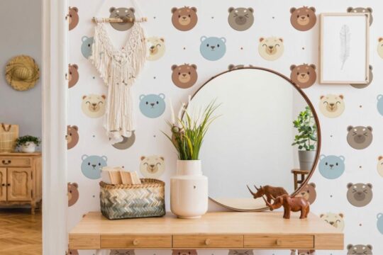 Cute bear temporary wallpaper