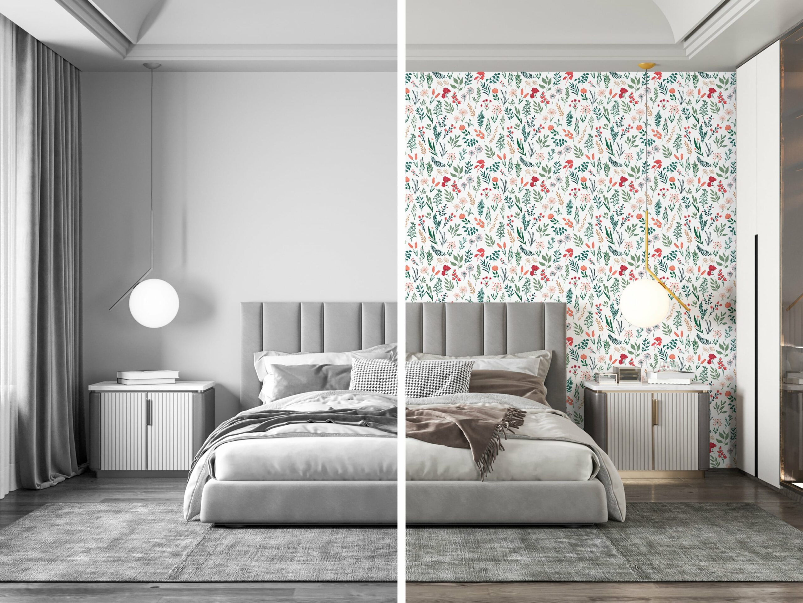 floral peel and stick wallpaper