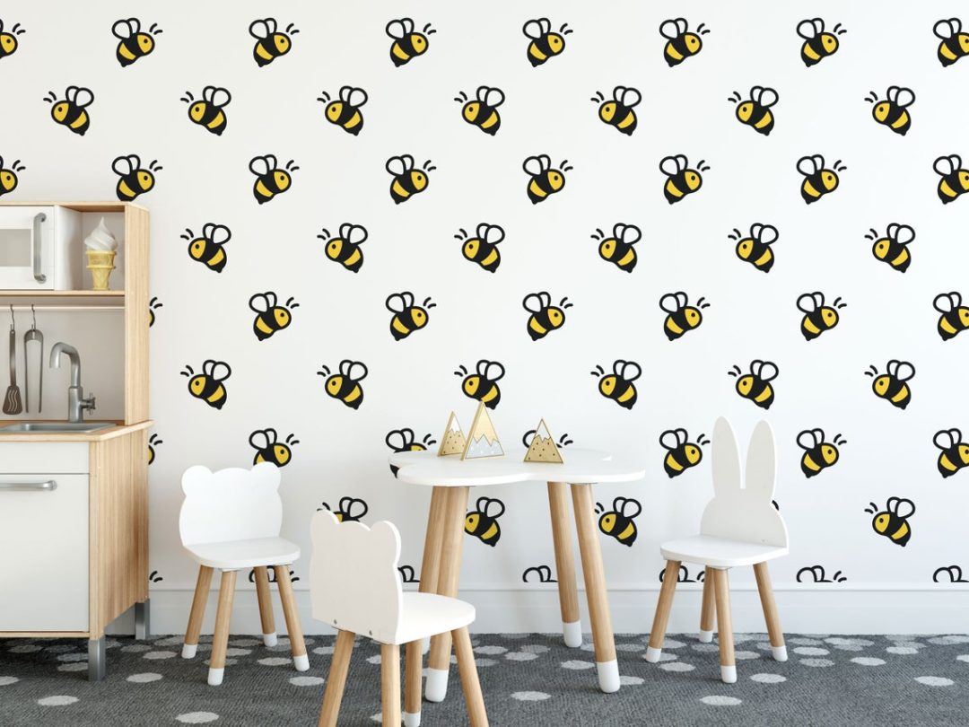 Bee wallpaper - Peel and Stick or Non-Pasted