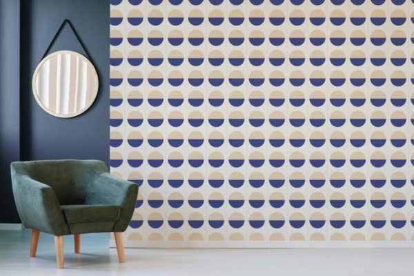 Geometric circles wallpaper for walls