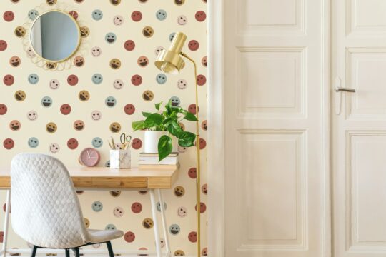 beige and burgundy minimalist unpasted wallpaper