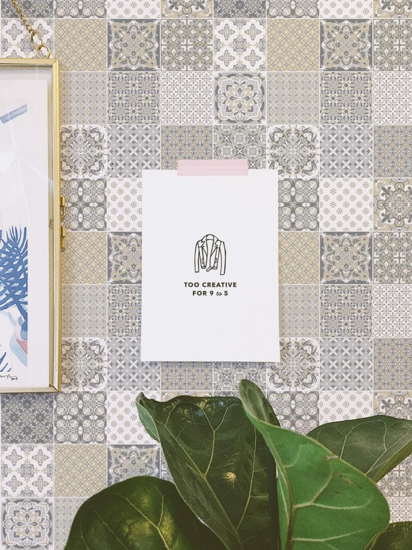 Moroccan tile wallpaper - Peel and Stick or Non-Pasted