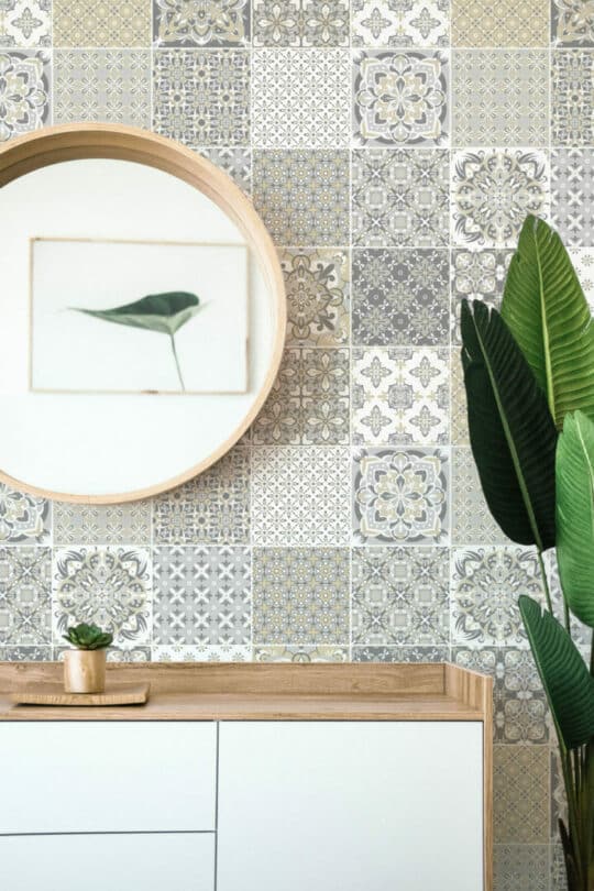 Moroccan tile self adhesive wallpaper