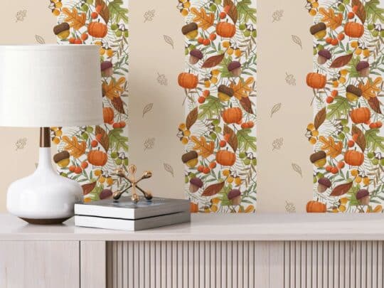 beige and white dining room peel and stick removable wallpaper