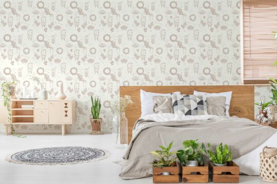 beige stick and peel wallpaper