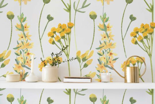 Beige Bloom Bliss traditional wallpaper by Fancy Walls