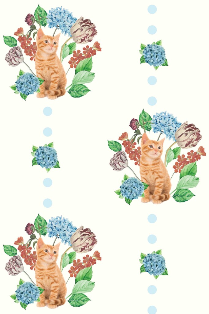 Cute animal pattern in beige on novelty wallpaper by Fancy Walls