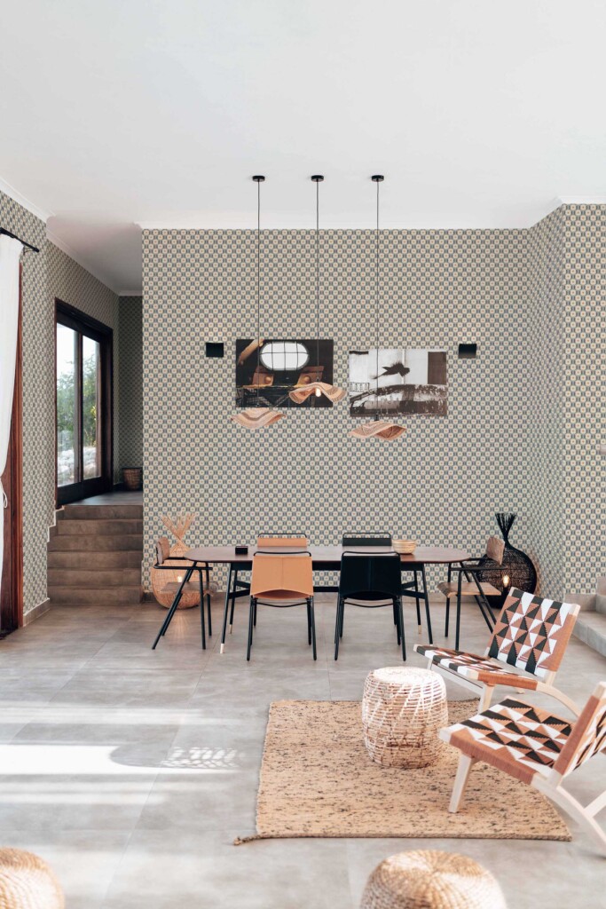 Removable wallpaper from Fancy Walls with retro beige floral dots
