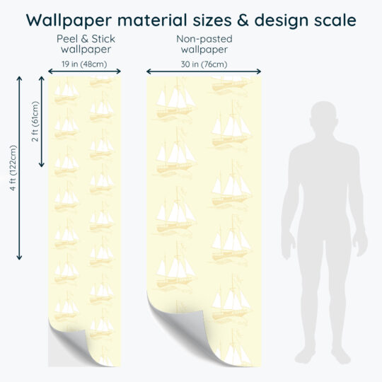 Fancy Walls non-pasted beige marine wallpaper