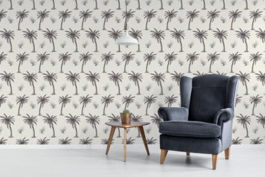 Palm toile pattern wallpaper for walls