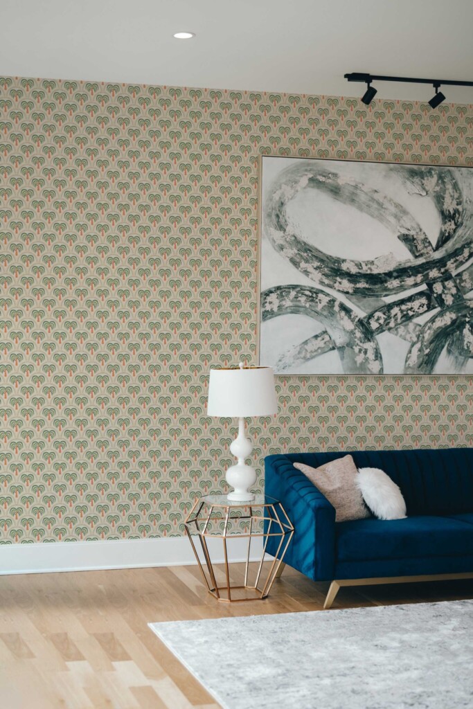 Fancy Walls removable wallpaper featuring a charming Beige Plant and tree design.