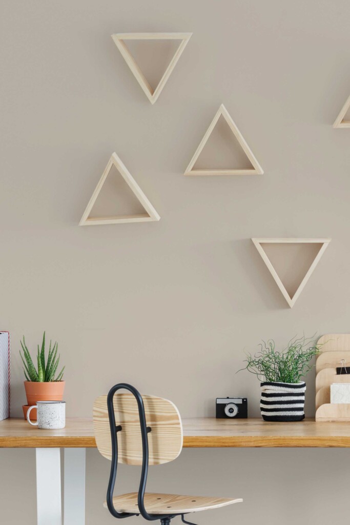 Elegant and modern removable wallpaper in solid beige by Fancy Walls to refresh any room with soft neutral tones