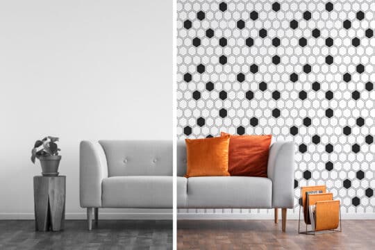 hexagon removable wallpaper