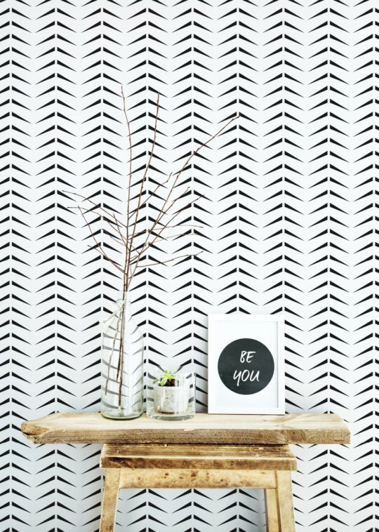 Arrow herringbone sticky wallpaper