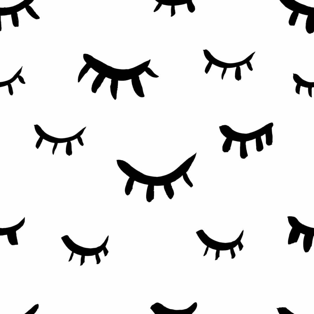 black and white closed eye removable wallpaper