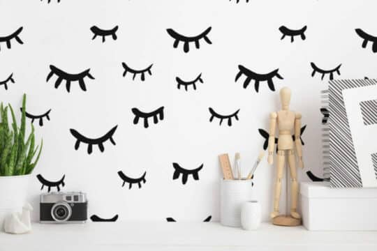 Eyelash temporary wallpaper