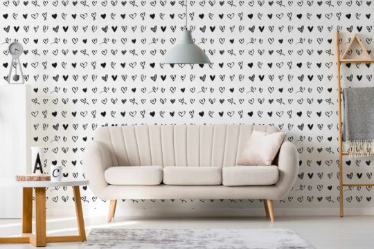 black and white stick and peel wallpaper