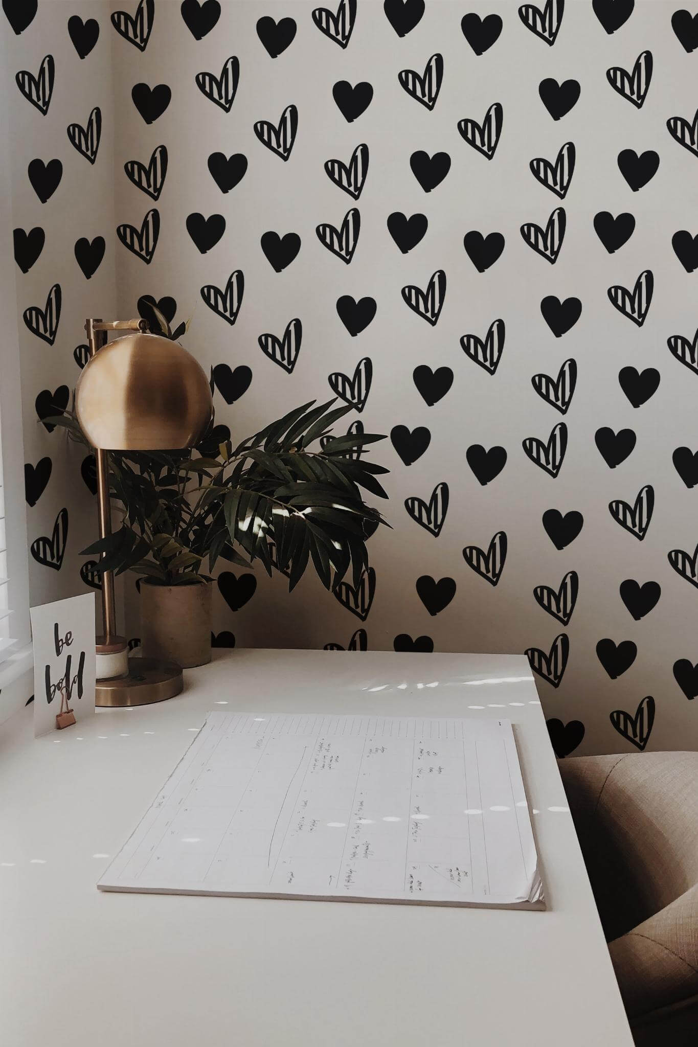 Love Heart Wallpaper Peel and Stick Stripe Wallpaper Self Adhesive