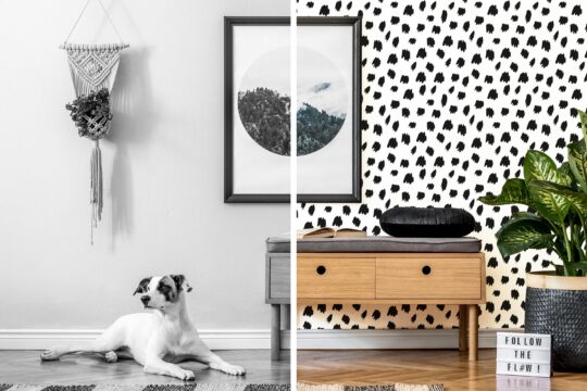 black and white stick and peel wallpaper
