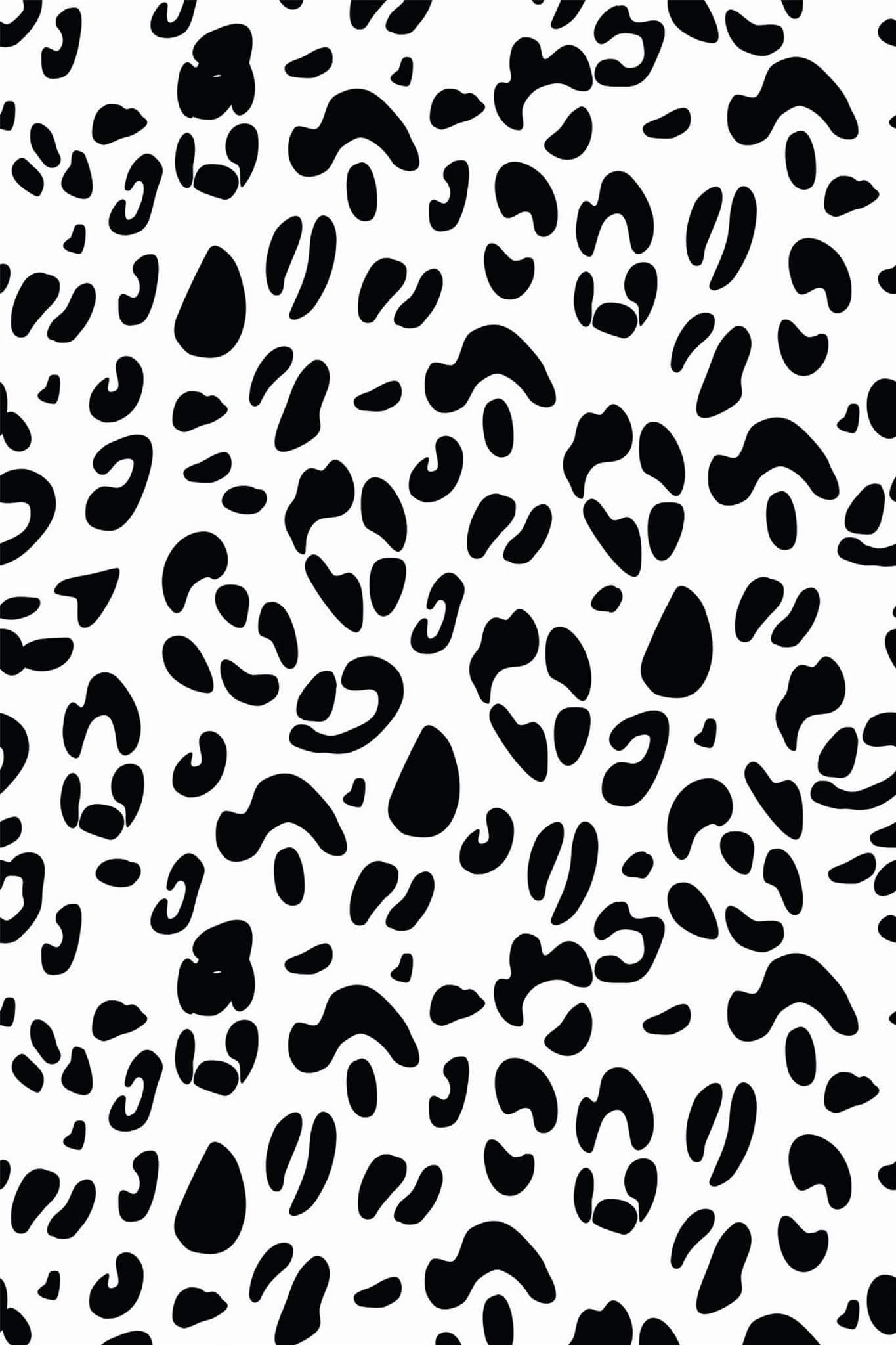 Black and white leopard print Wallpaper - Peel and Stick or Non-Pasted