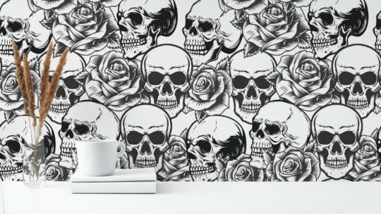 rustic & primitive skull non-pasted wallpaper