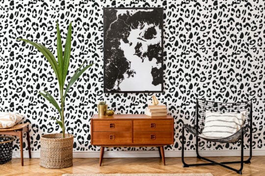 black and white accent wall peel and stick removable wallpaper