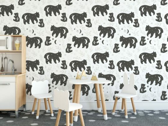 Boho bear wallpaper for walls