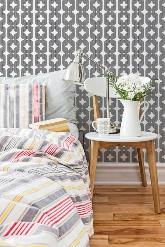 Art deco geometric removable wallpaper