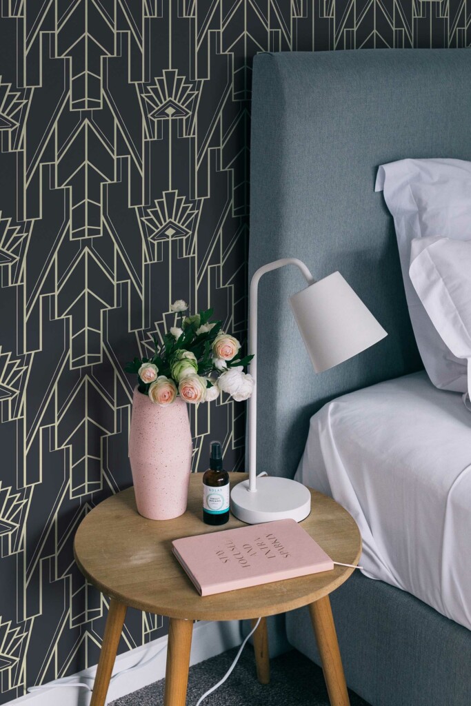 Fancy Walls Black Geometric self-adhesive wallpaper