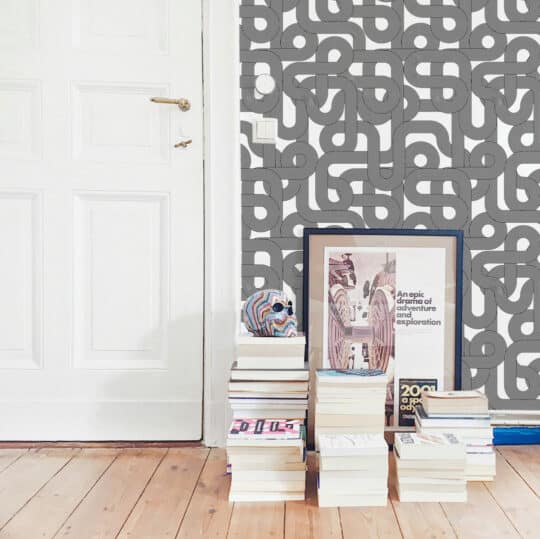 Black and white Art Deco sticky wallpaper