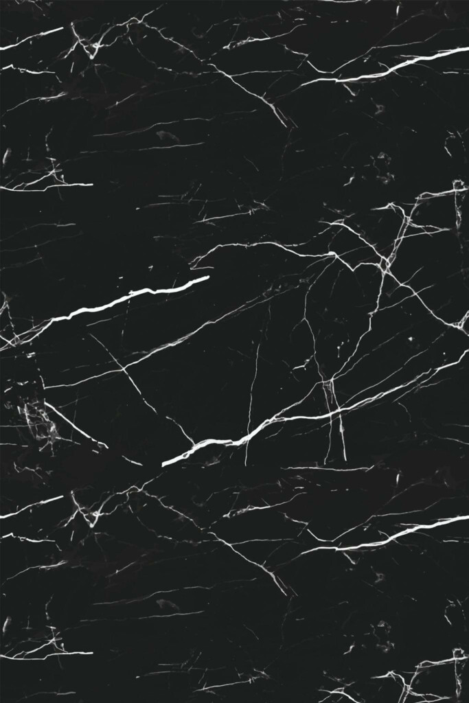 Pattern repeat of Black marble removable wallpaper design