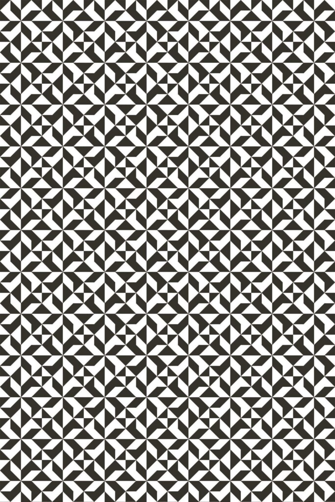 Black and white removable mosaic wallpaper by Fancy Walls