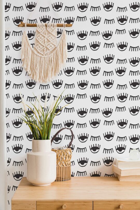 black stick and peel wallpaper