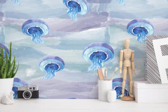 jellyfish peel and stick wallpaper