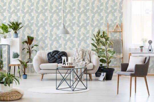 blue and white living room peel and stick removable wallpaper