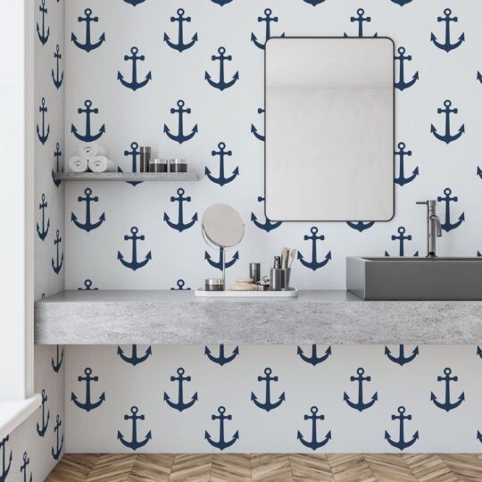 Nautical wallpaper - Peel and Stick or Non-Pasted