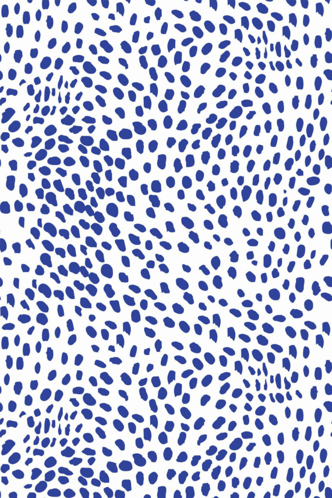 Pattern repeat of Blue animal print removable wallpaper design