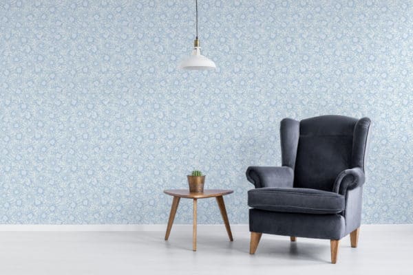 Blue chrysanthemum wallpaper for walls