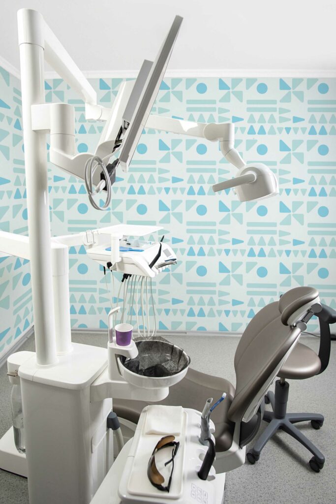 Fancy Walls Blue Dental peel and stick wallpaper