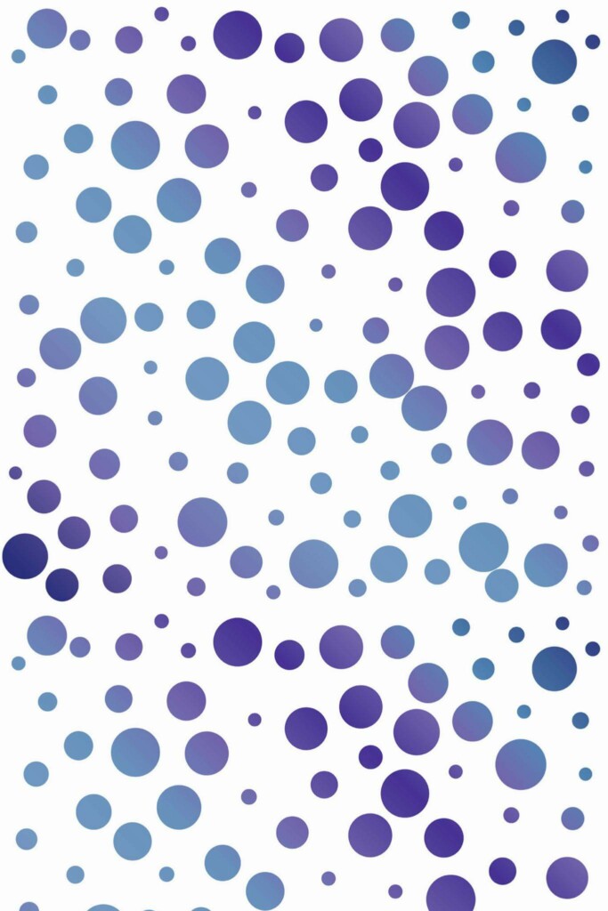 Pattern repeat of Blue dots removable wallpaper design