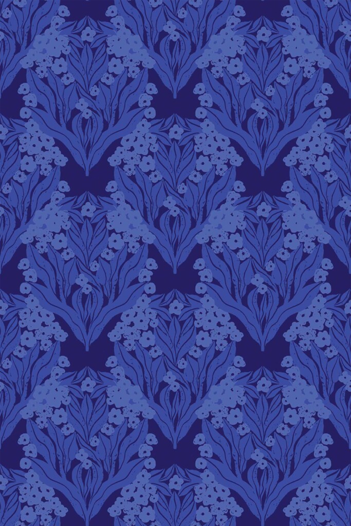 Blue floral self-adhesive wallpaper by Fancy Walls