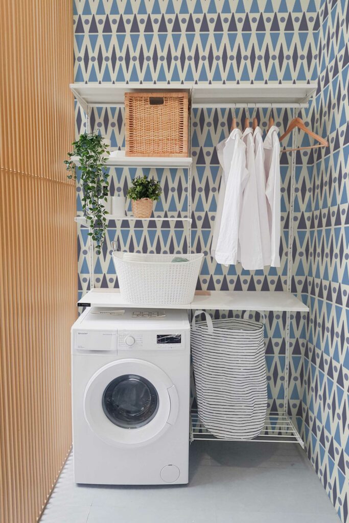 Azure Laundry Patterns removable wallpaper from Fancy Walls