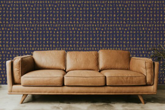 Non-pasted Blue Icons wallpaper for walls from Fancy Walls