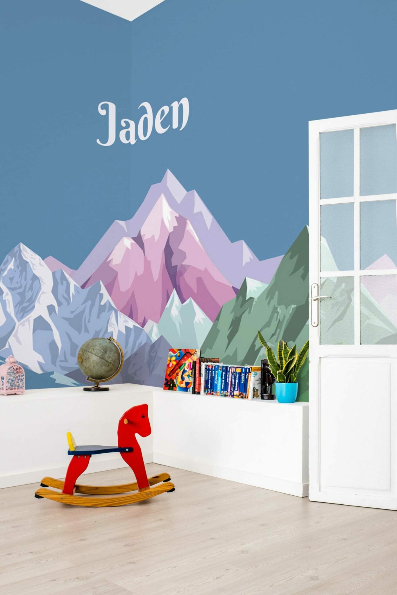 Removable wall mural of neat mountains by Fancy Walls