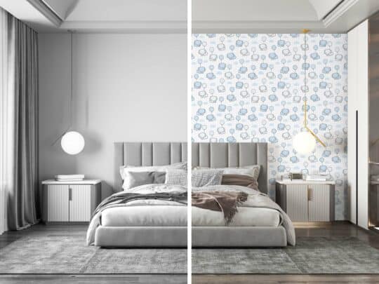 blue nursery peel and stick removable wallpaper